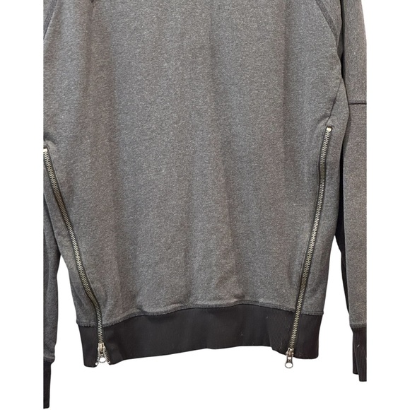 Lululemon Om & Roam Pullover Hoodie Jacket Black Zip Size 8 Grey Slouchy - Picture 2 of 7